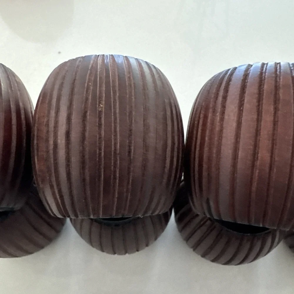 Wood Napkin Rings  Sets Of 8 With Oversized Bead‎ Look